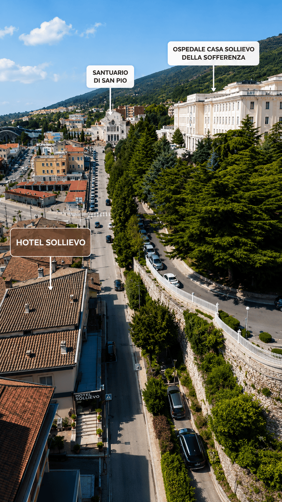Hotel Sollievo vicino al Santuario di Padre Pio e alla Casa Sollievo della Sofferenza